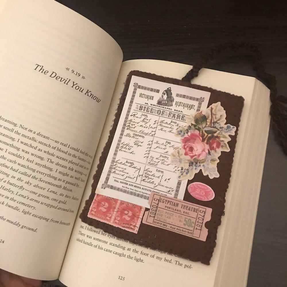 Giant hand-made Victorian vintage bookmark!